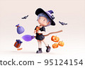 halloween, magician, pumpkin 95124154