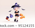 halloween, magician, pumpkin 95124155