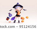 halloween, magician, pumpkin 95124156