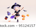 halloween, magician, pumpkin 95124157