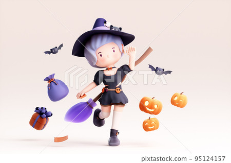halloween, magician, pumpkin 95124157