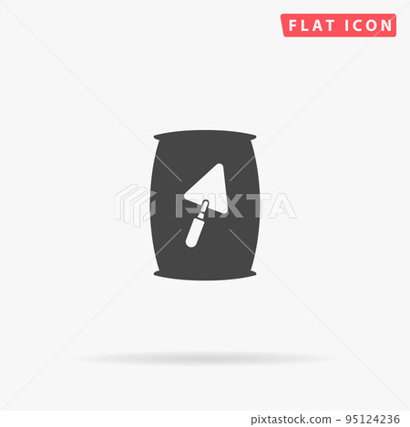 Cement bag flat vector icon Cement bag flat vector icon 95124236