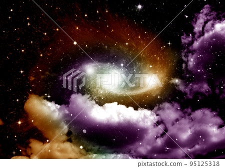 galaxy in a free space. 3D rendering galaxy in a free space. 3D rendering 95125318