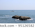 yachts and rocks on the sea 95126582