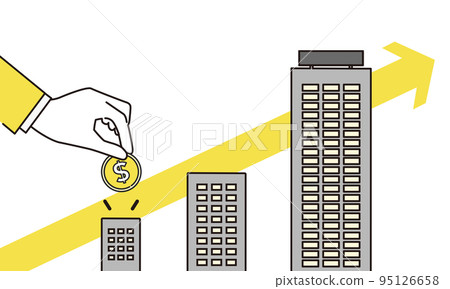 Investment and growing company illustration, vector 95126658