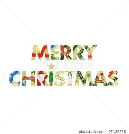 Illustrated merry christmas lettering 95126758