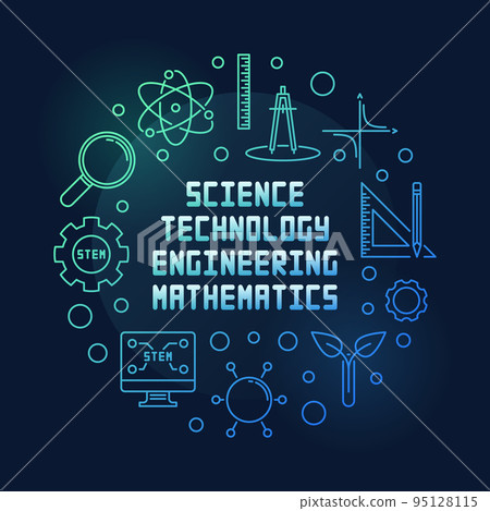 Science, Technology, Engineering and Math circular illustration Science, Technology, Engineering and Math circular illustration 95128115