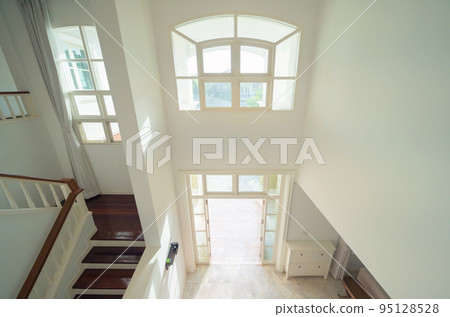 Luxury staircase in home or house. Architecture interior design decoration Luxury staircase in home or house. Architecture interior design decoration 95128528