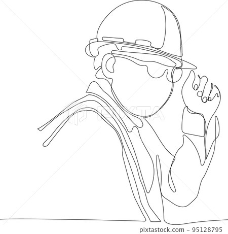 construction manager and engineer working on building site. Vector illustration construction manager and engineer working on building site. Vector illustration 95128795