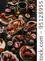 Christmas dinner festive table setting with roast 95128955