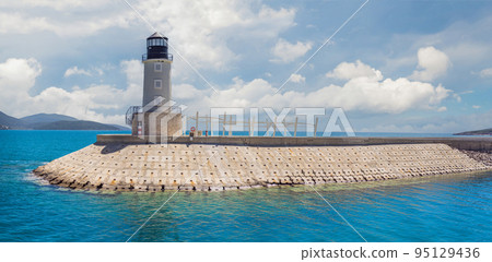 Architecture and luxury yachts in Lustica Bay, Montenegro. Travel around Montenegro concept. Go Everywhere 95129436