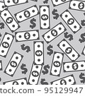 Dollar Banknotes Seamless Pattern 95129947