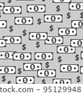 Dollar Banknotes Seamless Pattern 95129948