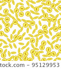 Falling Golden Dollar Coins Seamless Pattern 95129953
