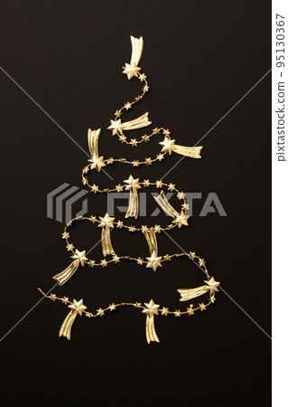 Decorative gold chain. Holiday card for the New 95130367