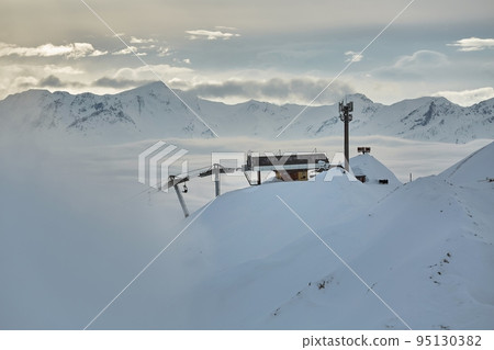 Skiing slopes from the top Skiing slopes from the top 95130382