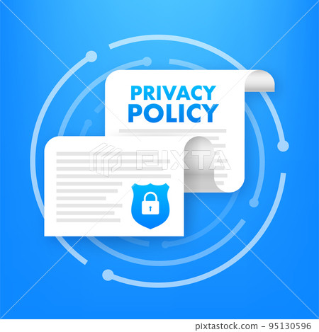 Privacy Policy. Data protection. Cyber Security. Vector stock illustration. 95130596