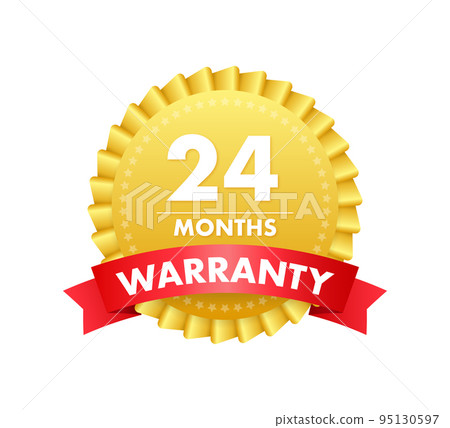 24 months warranty. Support service icon vector stock illustration 95130597