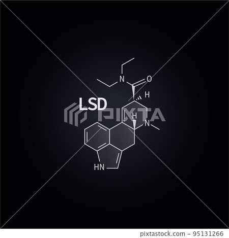 LSD chemical formula icon, graphic element. Vector illustration LSD chemical formula icon, graphic element. Vector illustration 95131266