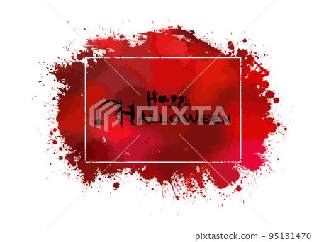 Red frame with text Happy Halloween. Vector illustration 95131470