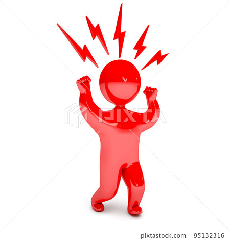 3d render aggression 95132316