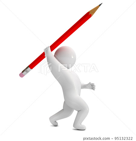 3d render pencil spear 95132322