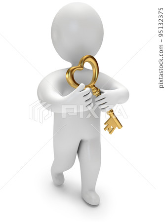 person holds the golden key person holds the golden key 95132375