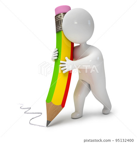 3d render pencil 95132400