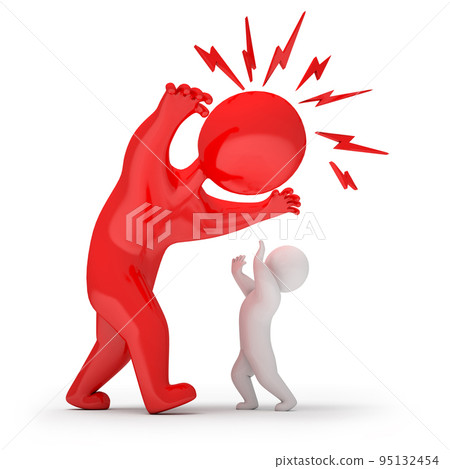 3d render aggression 3d render aggression 95132454