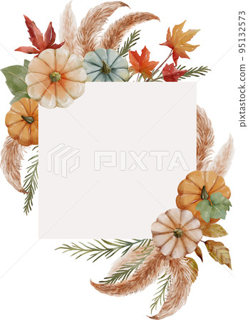 水彩_秋天框架 95132573