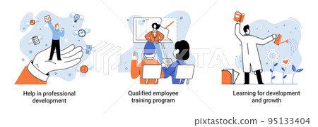 Help in professional development. Qualified employee training program. Learning for software development and growth 95133404