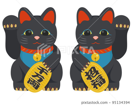 招財貓對 set_black 招財貓對 set_black 95134394