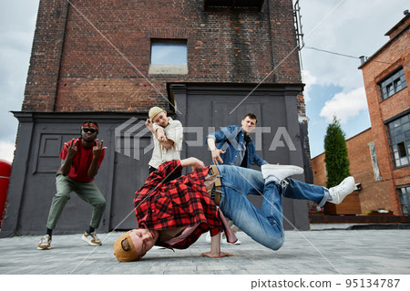 Male Breakdance Team Outdoors Male Breakdance Team Outdoors 95134787