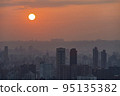 Taipei, Taiwan city skyline during the sunset. 95135382