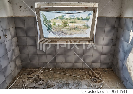 Abandoned building interior Abandoned building interior 95135411