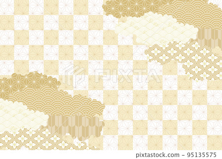 Japanese pattern New Year's card pattern background 95135575