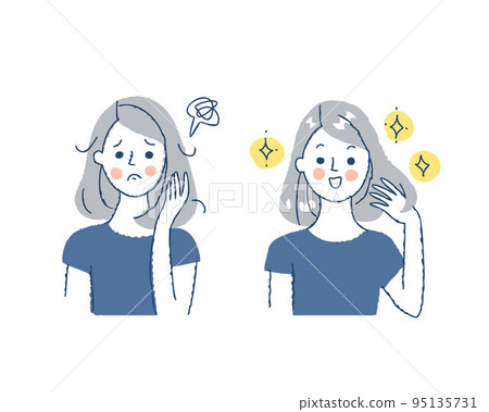 Hair worries before and after Hair worries before and after 95135731