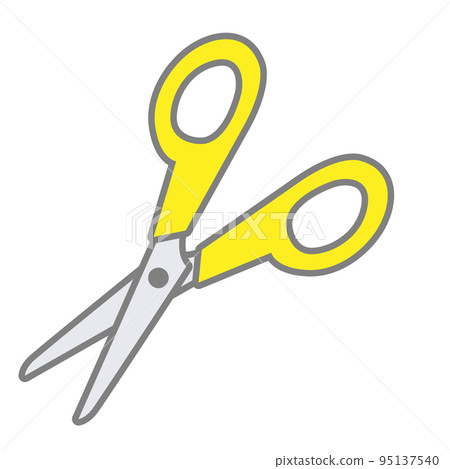 A simple illustration outline of scissors A simple illustration outline of scissors 95137540