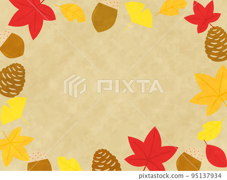 Autumn background horizontal position watercolor style Autumn background horizontal position watercolor style 95137934