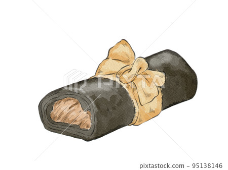 Illustration of kelp roll (watercolor style) Illustration of kelp roll (watercolor style) 95138146