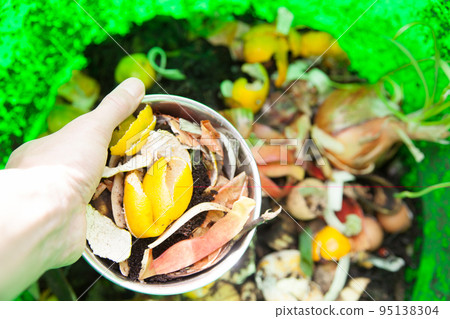 Make compost with vegetable peels Make compost with vegetable peels 95138304