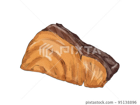 黃尾魚照燒插圖（水彩風格） 95138896