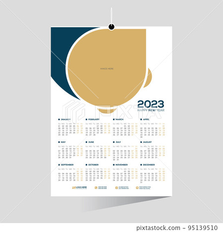 2023 wall vector calendar design 2023 wall vector calendar design 95139510