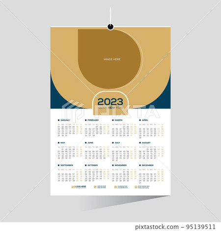 2023 wall vector calendar design 2023 wall vector calendar design 95139511