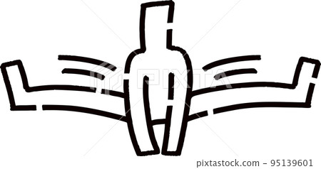 Stickman playing a vaulting box 95139601