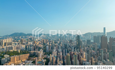 10 Oct 2022 Top down view of Hong Kong city 95140299