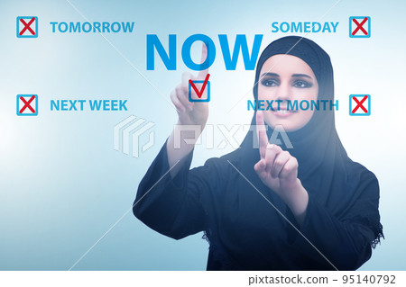 Concept of procrastination with now or later Concept of procrastination with now or later 95140792