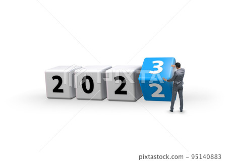 Concept of the year 2022 turning to 2023 95140883