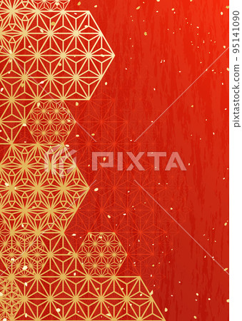 Hemp leaf pattern Japanese style background material Hemp leaf pattern Japanese style background material 95141090
