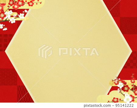 方格的背景和梅花 方格的背景和梅花 95141222